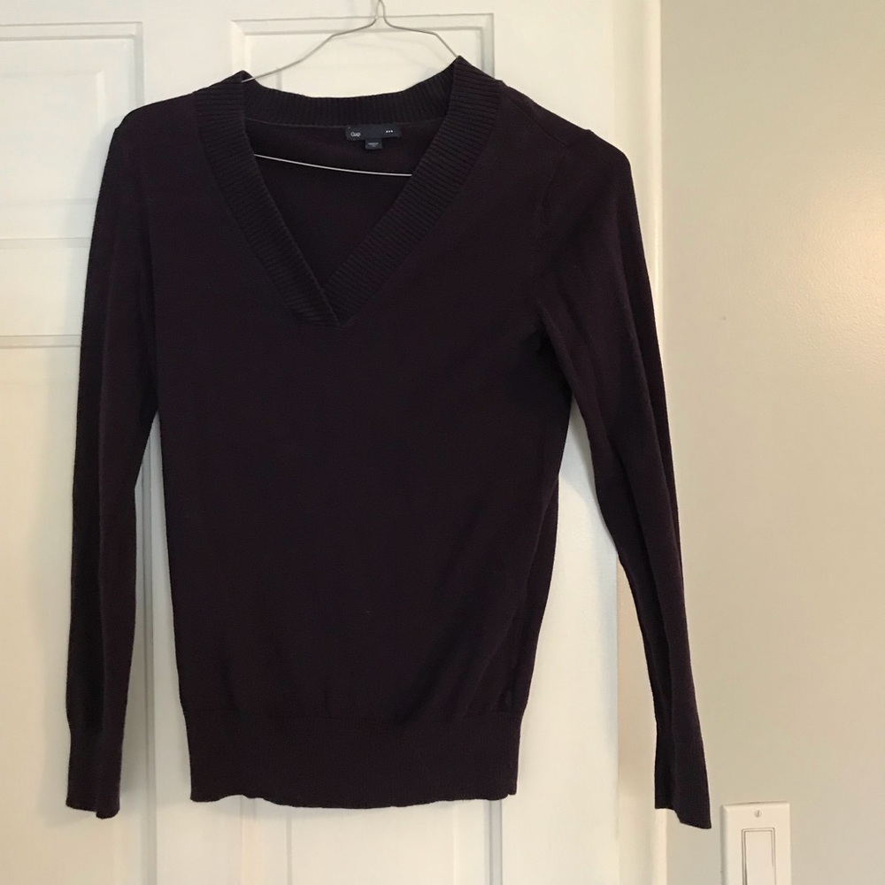 Gap at deep purple sweater